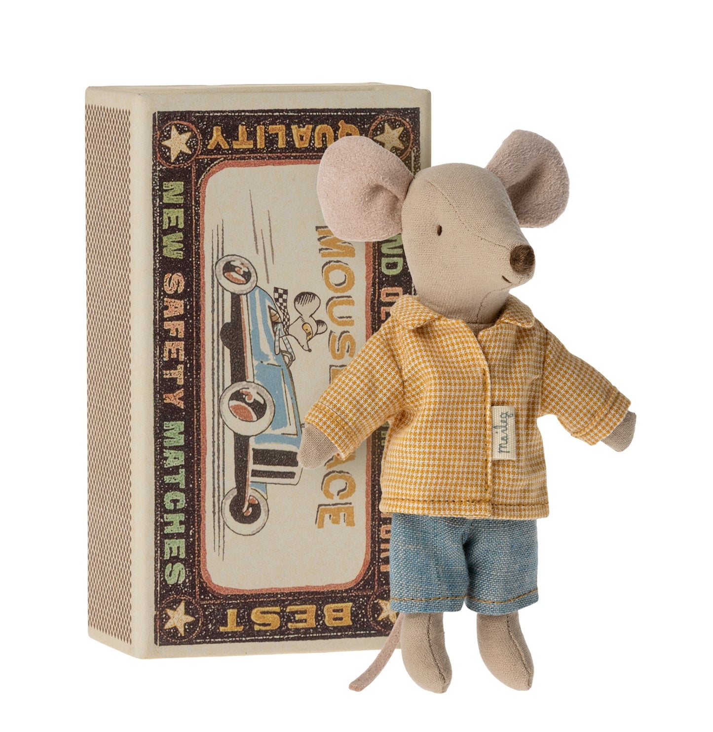 MAILEG MOUSE BIG BROTHER IN MATCHBOX