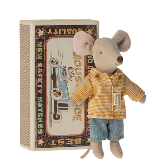MAILEG MOUSE BIG BROTHER IN MATCHBOX