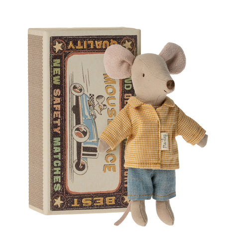 MAILEG MOUSE BIG BROTHER IN MATCHBOX