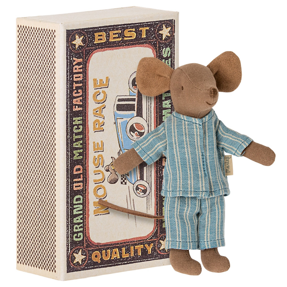 MAILEG MOUSE BIG BROTHER BROWN IN BOX