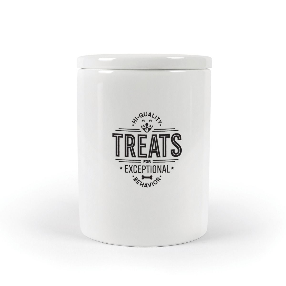 FRED HOWLIGANS CERAMIC TREAT JAR- EXCEPTIONAL BEHAVIOUR WHITE