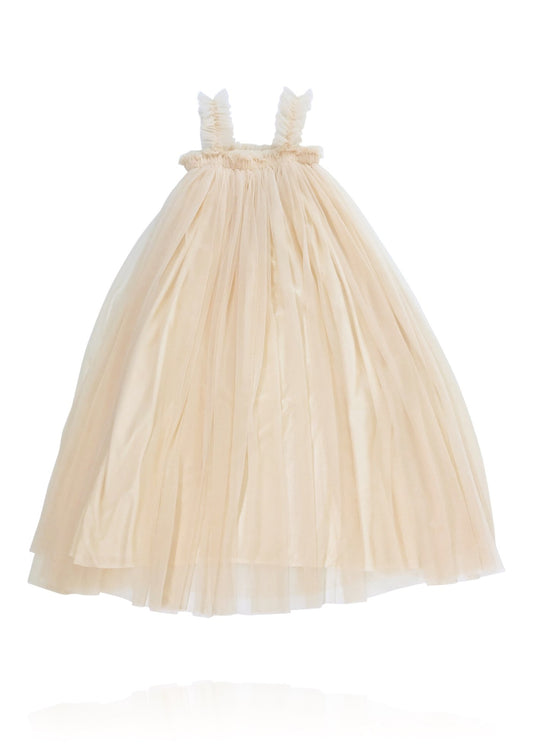 DOLLY by Le Petit Tom ® MAXI TUTU DRESS BEACH COVER UP cream
