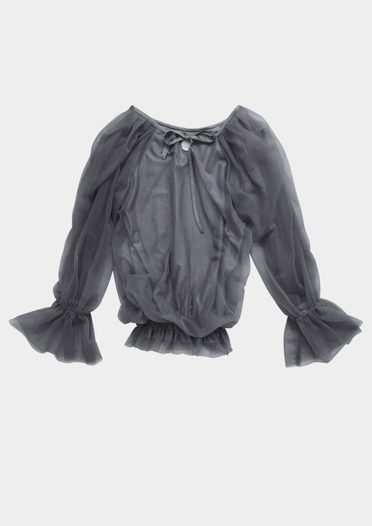 DOLLY by Le Petit Tom ® FAIRY TOP LONGSLEEVE dark grey