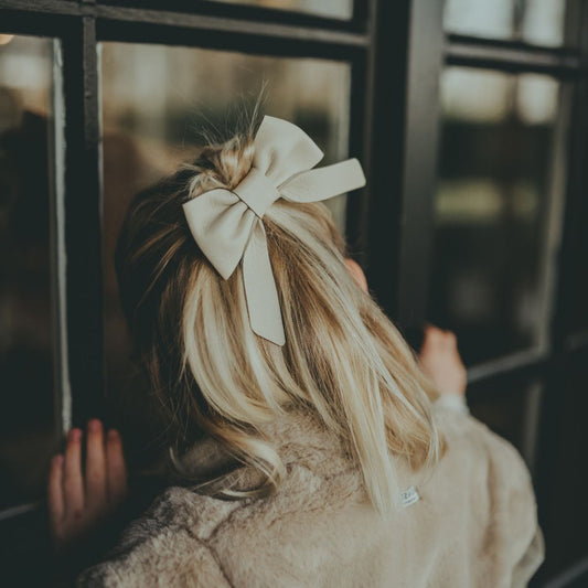 DONSJE CINTY HAIR TIE Cream Leather