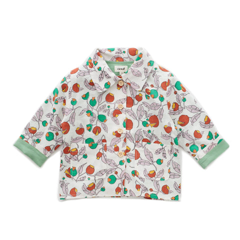 OEUF NYC Jacket White Flowers/Green