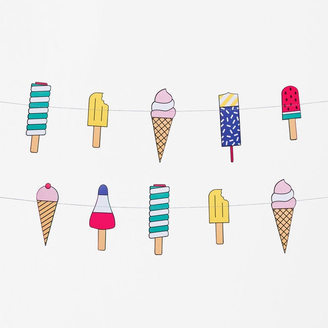 My Little Day paper garland - ice cream