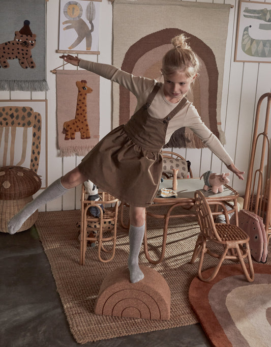 OYOY Cork Rainbow Balance Stool