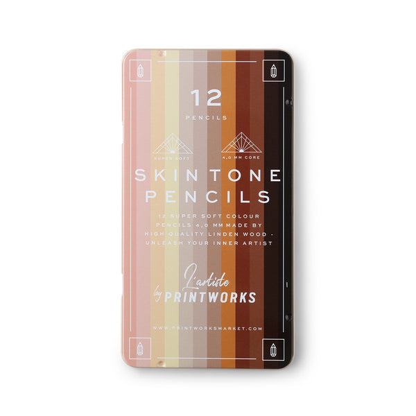 Printworks  Colour Pencils (Set Of 12) - Skin Tone