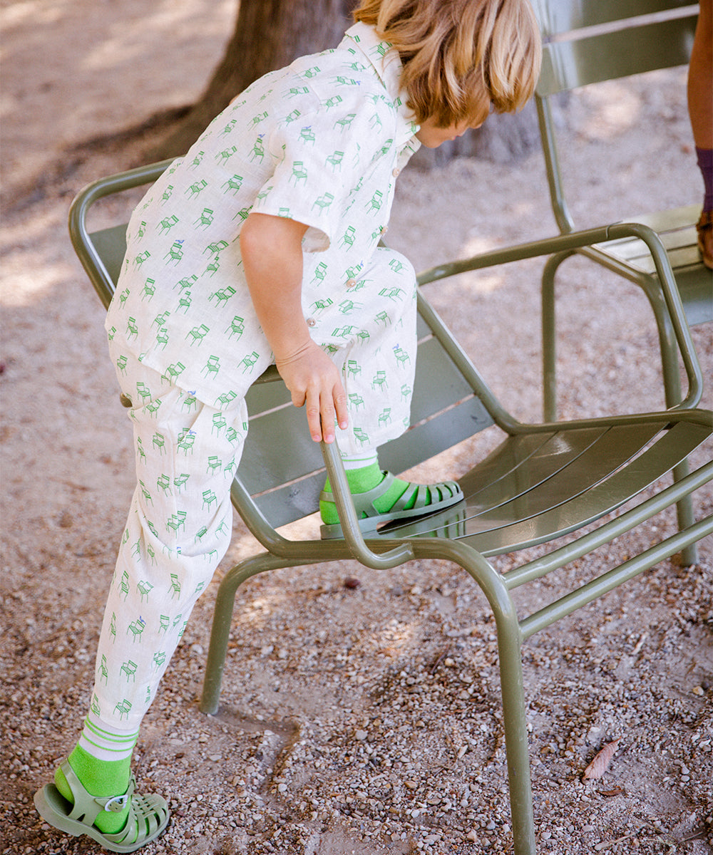 OEUF NYC Fancy Pants Gardenia/Chair