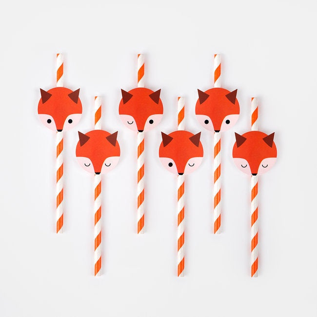 My Little Day  paper straws - mini fox