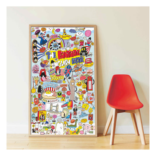 Poppik Discovery 100% English Sticker Poster