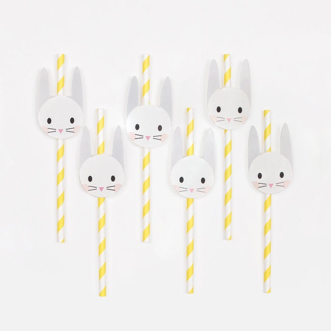 My Little Day  paper straws - mini rabbit