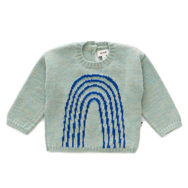 OEUF NYC Rainbow Sweater-Ocean/Electric Blue