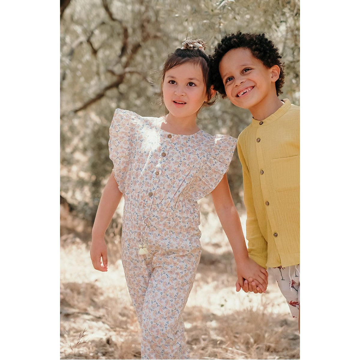 LOUISE MISHA Jumpsuit Alilaki Cream Petals KIDS