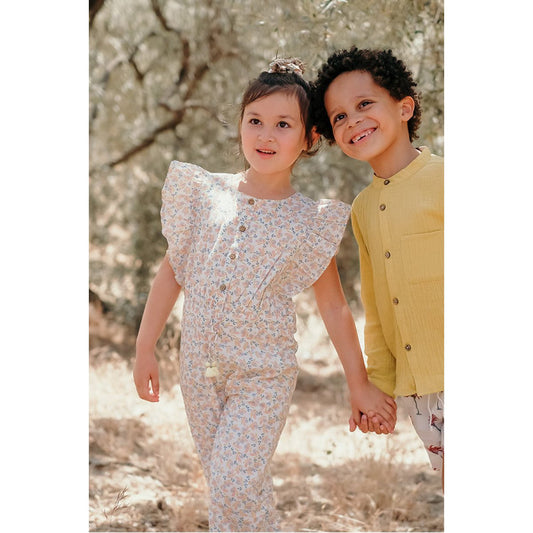 LOUISE MISHA Jumpsuit Alilaki Cream Petals KIDS