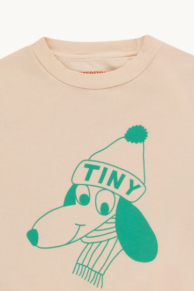 TINYCOTTONS TINY DOG SWEATSHIRT *nude/emerald*