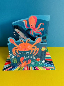 Paper Salad HAPPY BIRTHDAY SEALIFE CARD