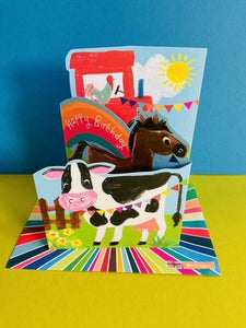 Paper Salad HAPPY BIRTHDAY FARMYARD CARD