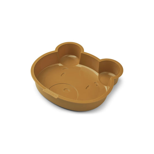 LIEWOOD  AMORY CAKE PAN  MR BEAR GOLDEN CARAMEL