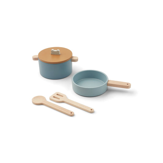 LIEWOOD ANTONIO PLAY COOKING SET BLUE MULTI MIX