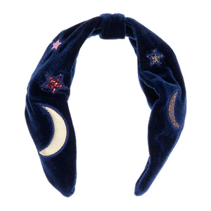 Mimi & Lula Bright Sky Alice - Hooray Embellished velvet Alice Headband