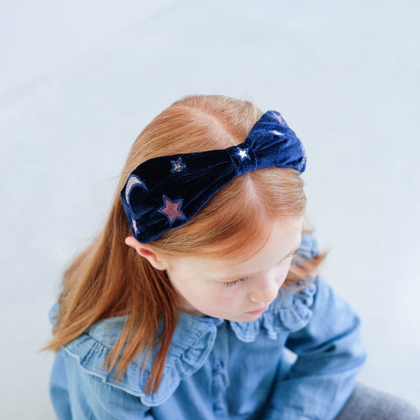 Mimi & Lula Bright Sky Alice - Hooray Embellished velvet Alice Headband