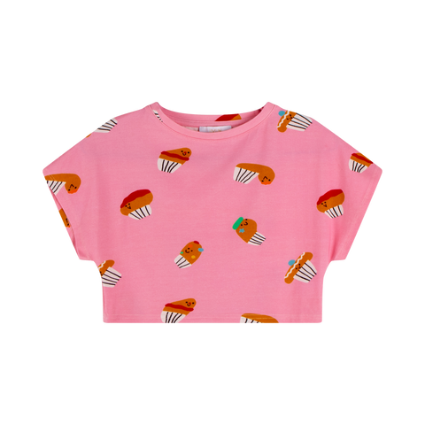 IMIN KIDS Cropped T-shirt Pink Little Cupcake Friends
