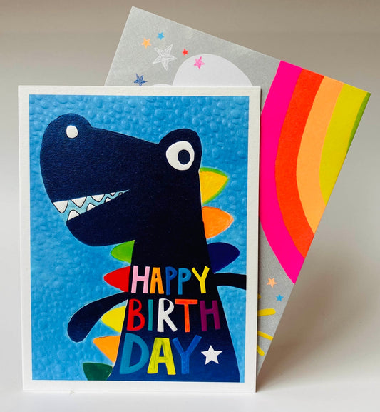 Paper Salad Happy Birthday CARD DINOSAUR HAPPY BIRTHDAY