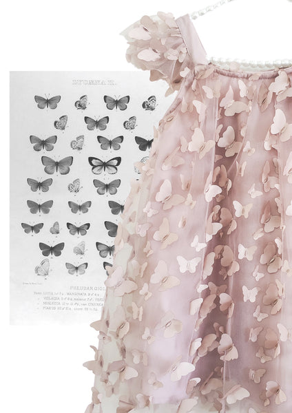 DOLLY BY LE PETIT TOM ® ALLOVER BUTTERFLIES TUTU DRESS MAUVE PINK