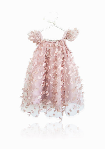 DOLLY by Le Petit Tom ® ALLOVER BUTTERFLIES TUTU DRESS pink