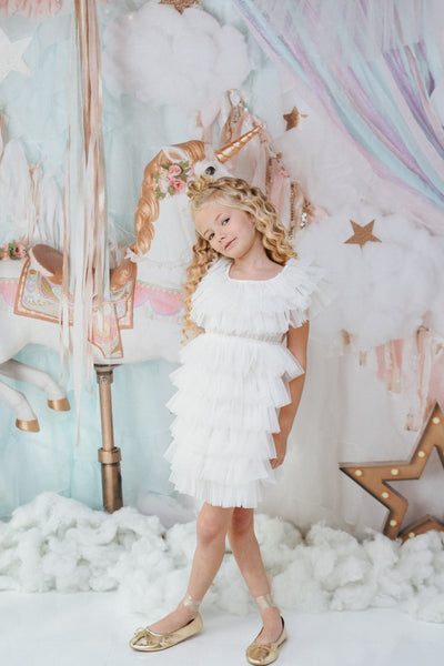 DOLLY DELICIOUS CAKE DRESS WHIPPED CREAM WHITE