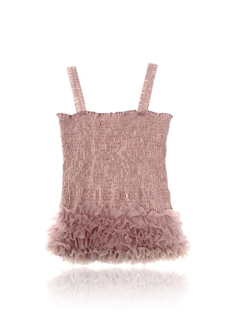 DOLLY BY LE PETIT TOM ® FRILLY TOP MAUVE