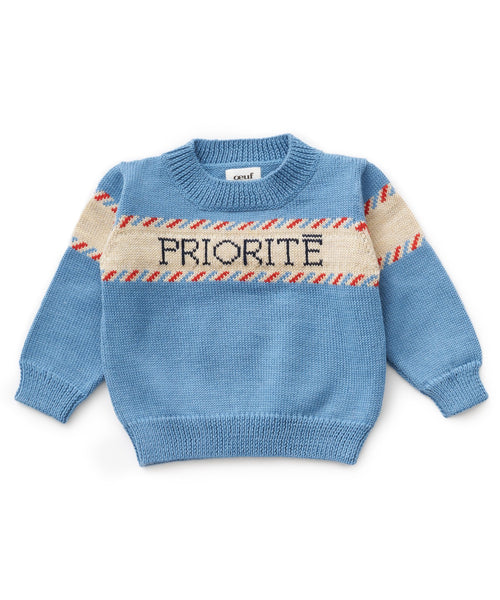 OEUF NYC Priorite Sweater Cerulean