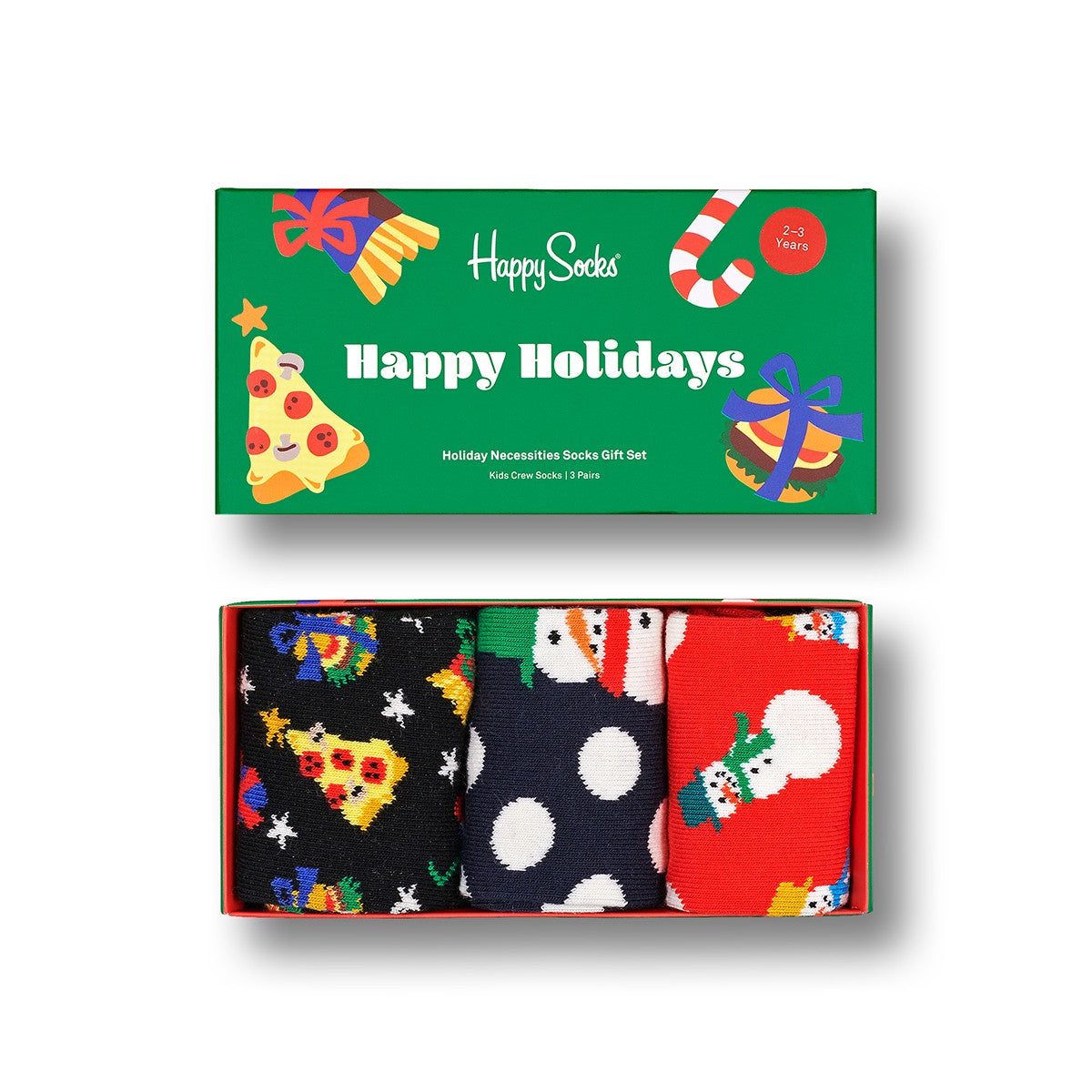 Happy Socks Gift Set Kids Holiday (9300) 3-Pack 4-6Y