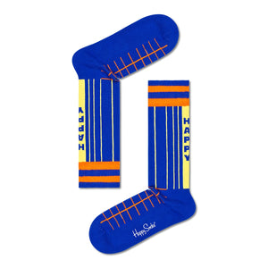 Happy Socks Grid Stripe Sneaker Sock (6300) ADULT