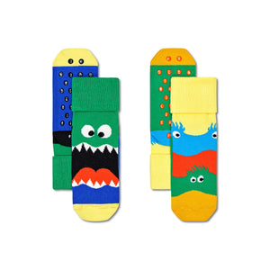 Happy Socks Kids Anti Slip Monsters 2-Pack