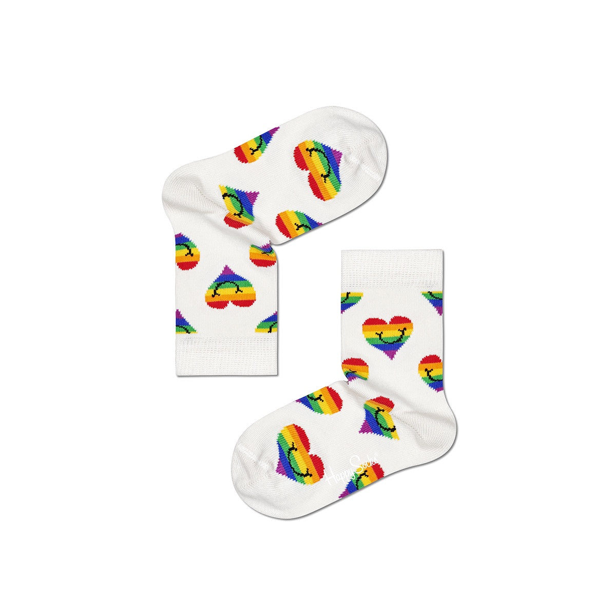 Happy Socks Kids Pride Smiling Heart Sock