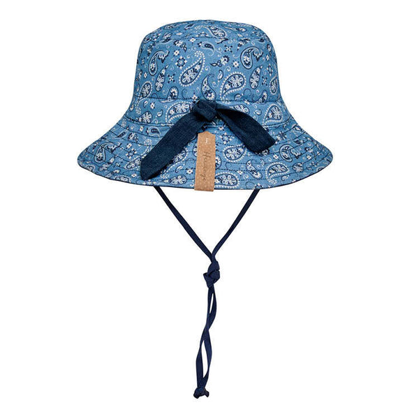BEDHEAD HATS  Kids Reversible Sun Hat - Paisley / Indigo