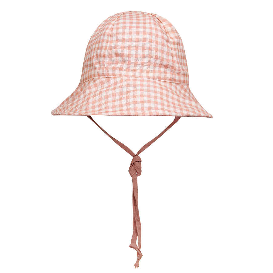 BEDHEAD HATS  Girls Reversible Sun Hat - Gingham / Rosa