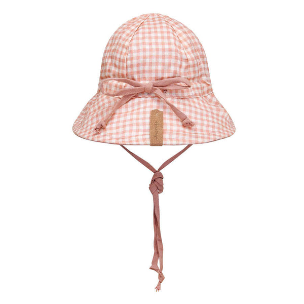 BEDHEAD HATS  Girls Reversible Sun Hat - Gingham / Rosa