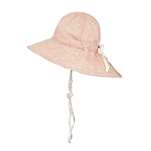 BEDHEAD HATS 'Wanderer' Girls Panelled Bucket Sun Hat - Freya / Flax