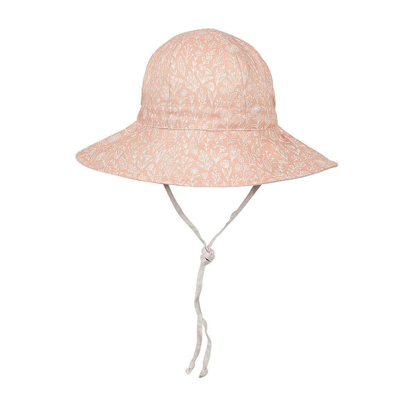 BEDHEAD HATS 'Wanderer' Girls Panelled Bucket Sun Hat - Freya / Flax