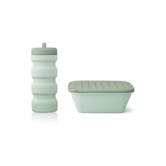 Liewood JOSE ON THE GO LUNCH SET DUSTY MINT/FAUNE GREEN MIX