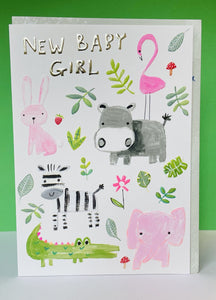 Paper Salad NEW BABY GIRL CARD