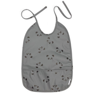 Liewood Lai bib Panda stone grey