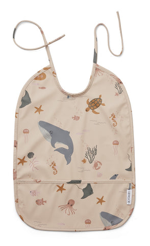 Liewood Lai bib Sea creature rose mix