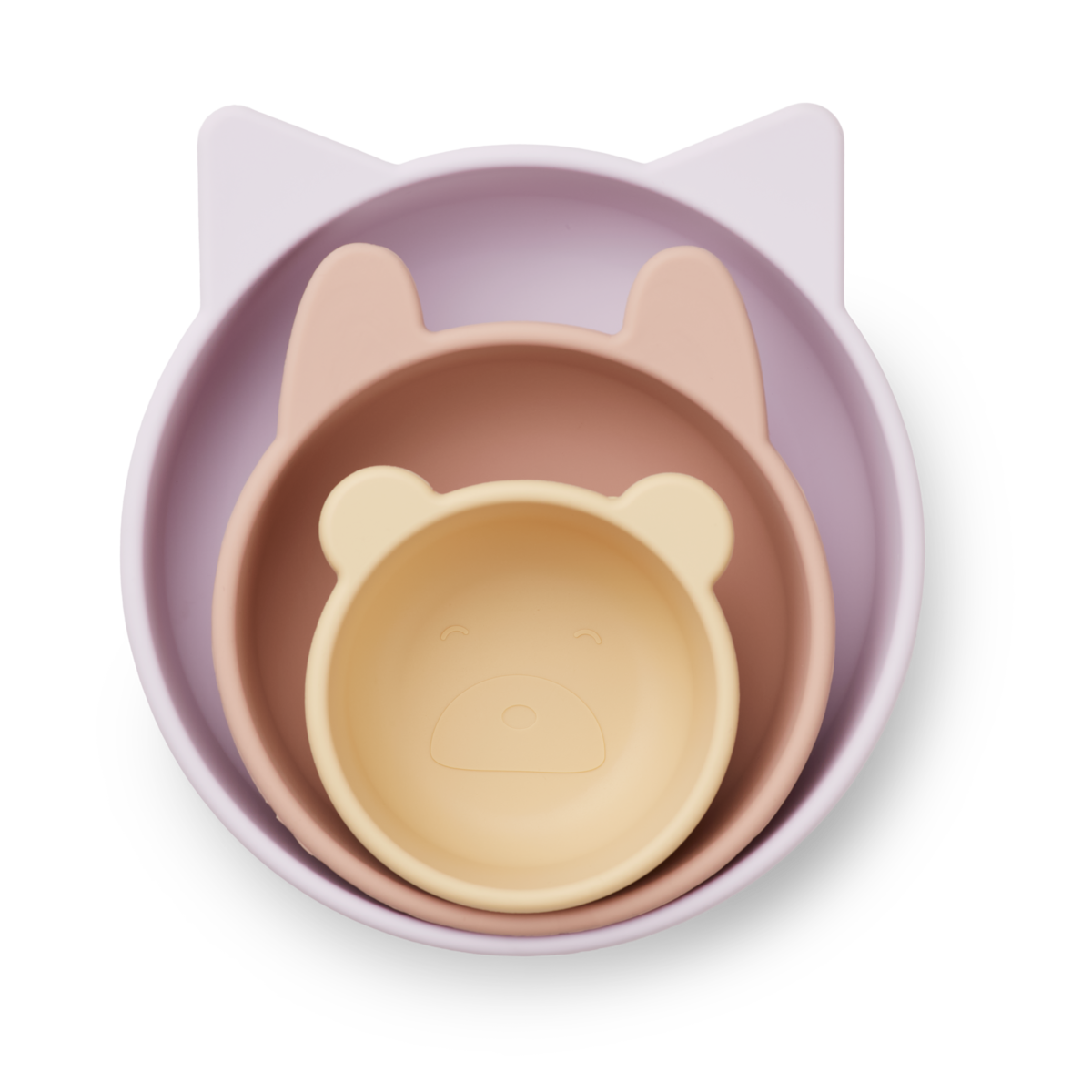 Liewood Eddie bowls 3-pack - Light lavender multi mix