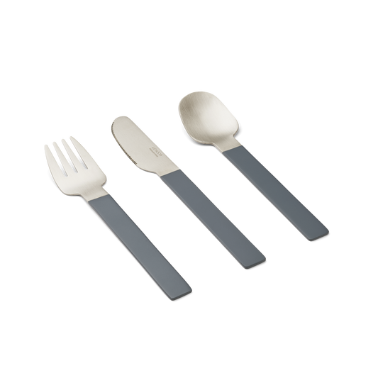 LIEWOOD COLIN CUTLERY SET Whale blue