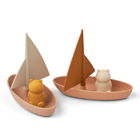 LIEWOOD ENSLEY TOY BOATS 2 PACK PALE TUSCANY MULTI MIX