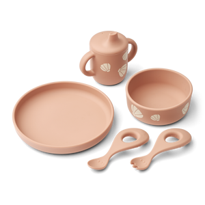 LIEWOOD RYLE PRINTED BABY TABLEWARE SET Shell / Pale tuscany